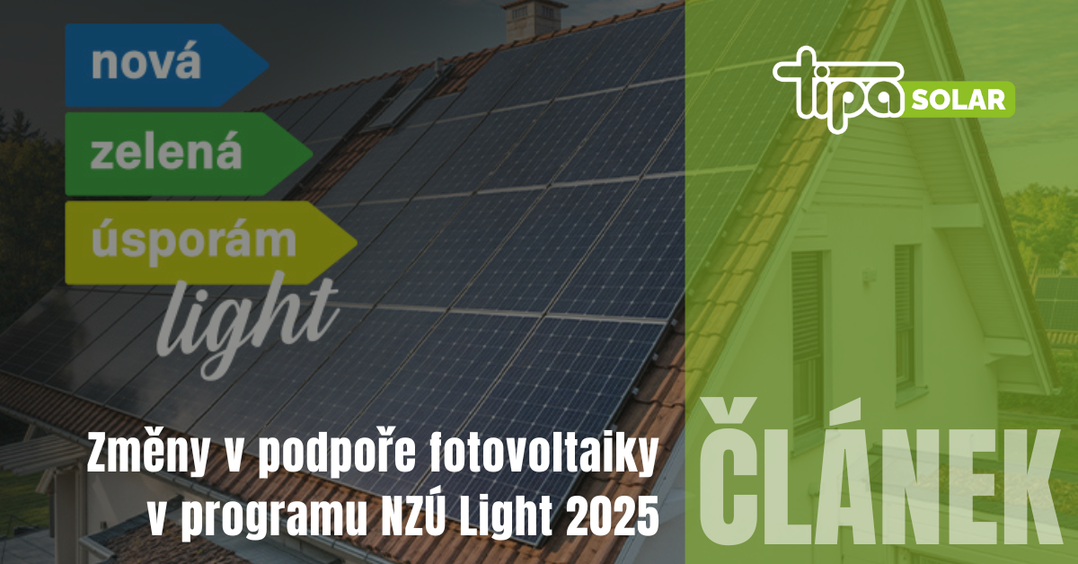 Změny v podpoře fotovoltaiky v programu NZÚ Light 2025